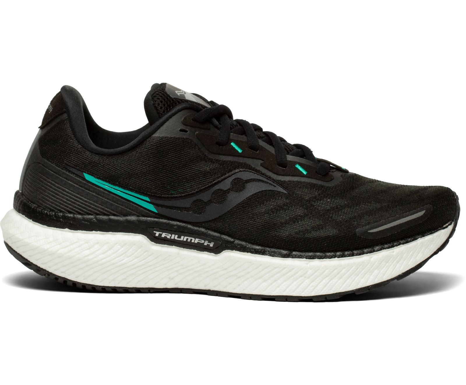 Tenis Para Correr Saucony Triumph 19 Anchos Mujer Negros Blancos | México 214YXFU